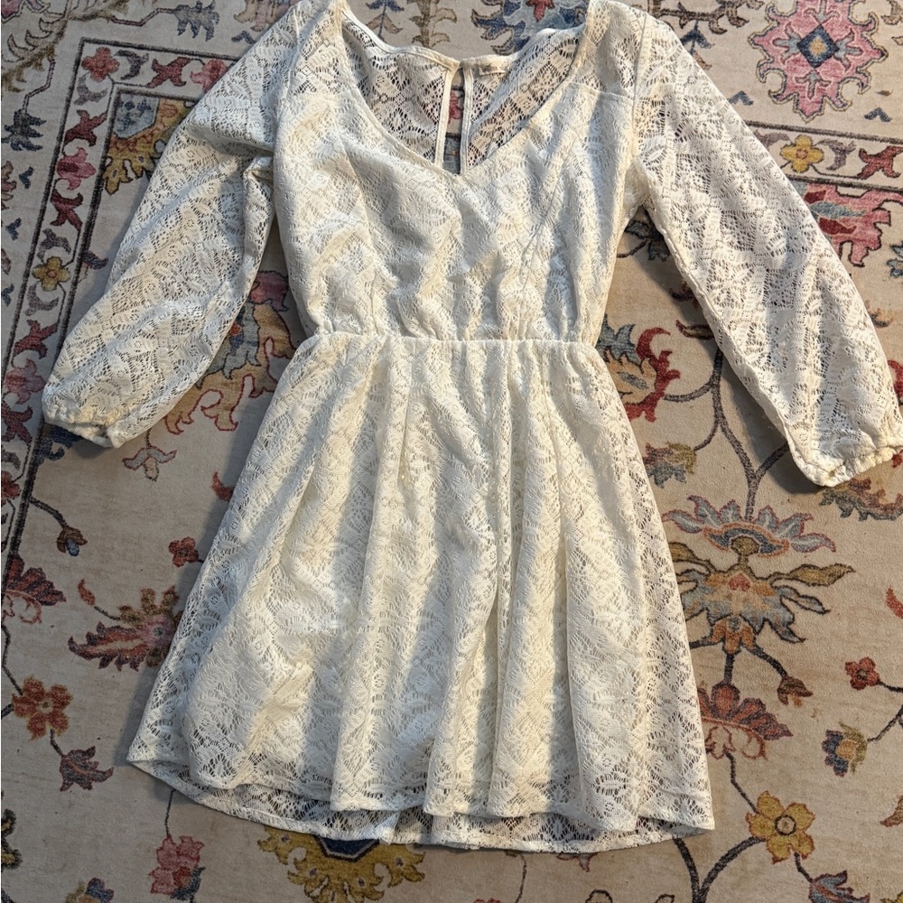 Hollister White Lace Top